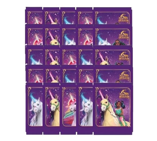 25 sobres UNICORNIO Colección de 2026 son cromos (de pegar) de la serie de TV (Album no incluido)