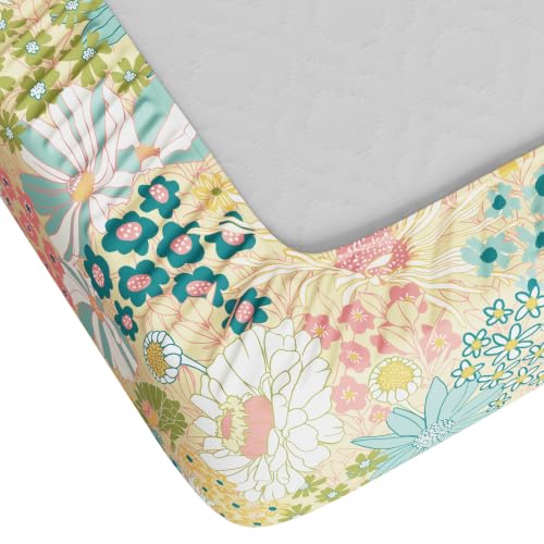 Image of Home Ecstasy 100% Cotton King Fitted Bedsheet with 2 Pillow Covers - (Size 72 x 78 inches, 140 TC, Colour - Mint)