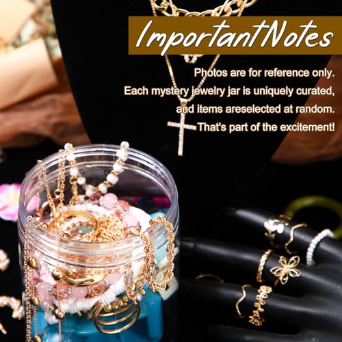 Image of Tondiamo Mystery Jewelry Jar 34 Surprise Jewelry Box for Women Earrings Ring Bracelet Necklace Hair Clip Her Birthday Gift