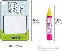 Vista 6 de Pizarra mágica coolplay, para dibujar, pintar, escribir, con tarjetas y bolígrafo, tarjetas para salpicar, 26 alfabeto.