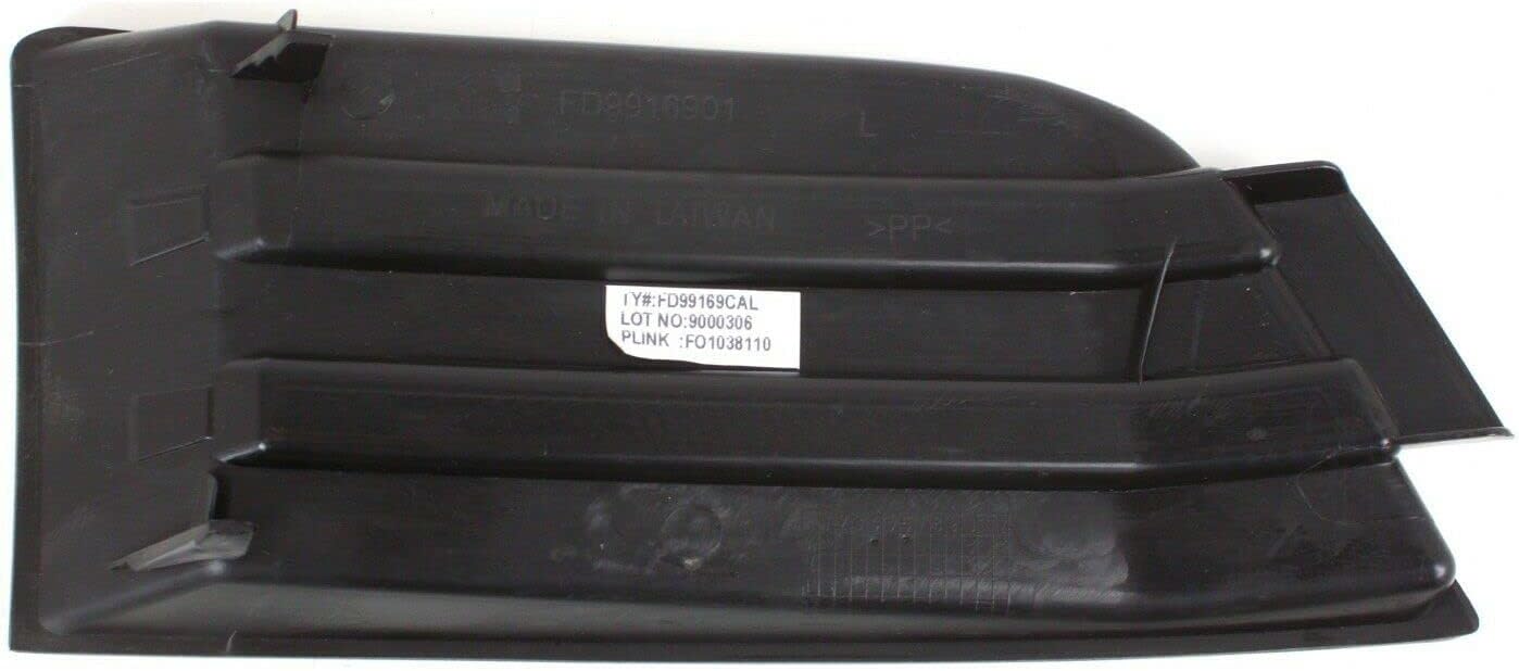 DAT AUTO PARTS Front Left Driver Side Bumper Insert Fog Light Lamp Hole Cover Molding Trim Replacement For 2007-2010 Ford Edge Except 2009-2010 Sport Black Textured Plastic FO1038110 7T4Z17E811A