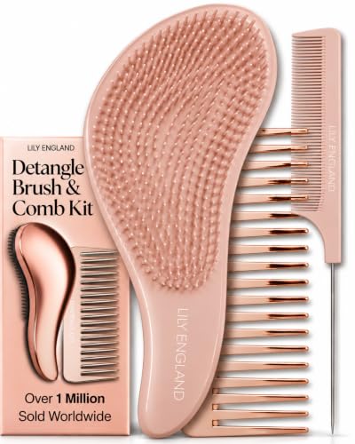 Lily England Detangling Comb & Brush Set...