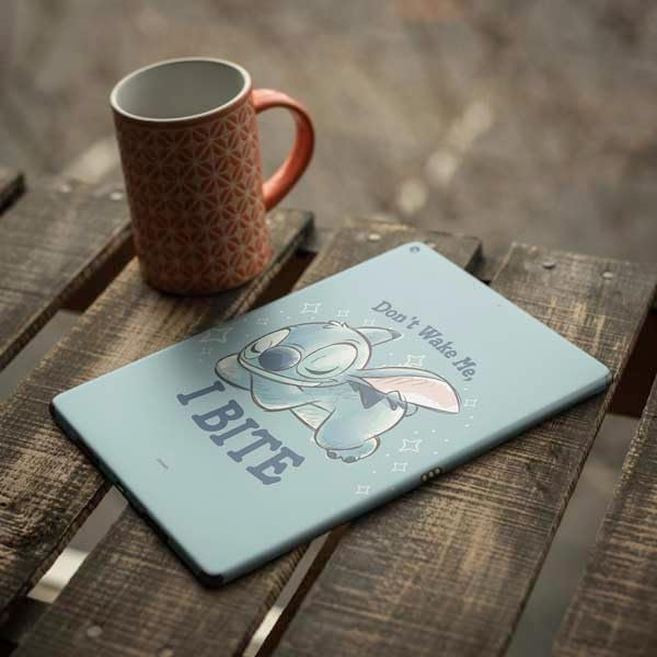 Skinit Decal Tablet Skin Compatible with iPad 10.2in (9th Generation, 2021) - Officially Licensed Disney Lilo and Stitch Dont Wake Me I Bite Design