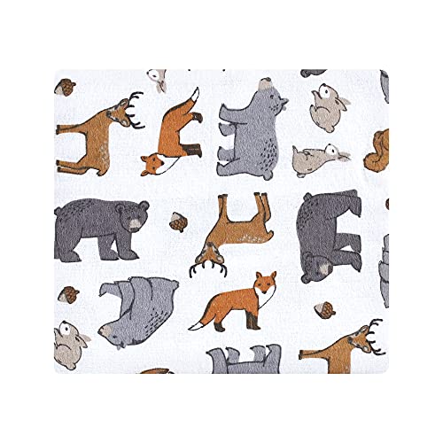 Image of Hudson Baby Unisex Baby Cotton Flannel Receiving Blankets, Rustic Woodland, One Size