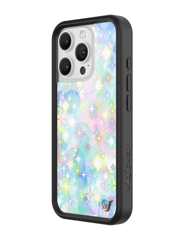 Image of Wildflower Cases - iPhone 16 Pro Compatible - Sparkle City | Impact-Certified 6.5 ft Drop Protection Case, Raised Protective Bumper, Cute Aesthetic Design, Women-Owned Small Business