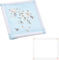 Vista 19 de PATIKIL Aros de bordado, marco universal de aro para bordar, reutilizable, cuadrado, rectangular, de plástico, para manualidades, costura