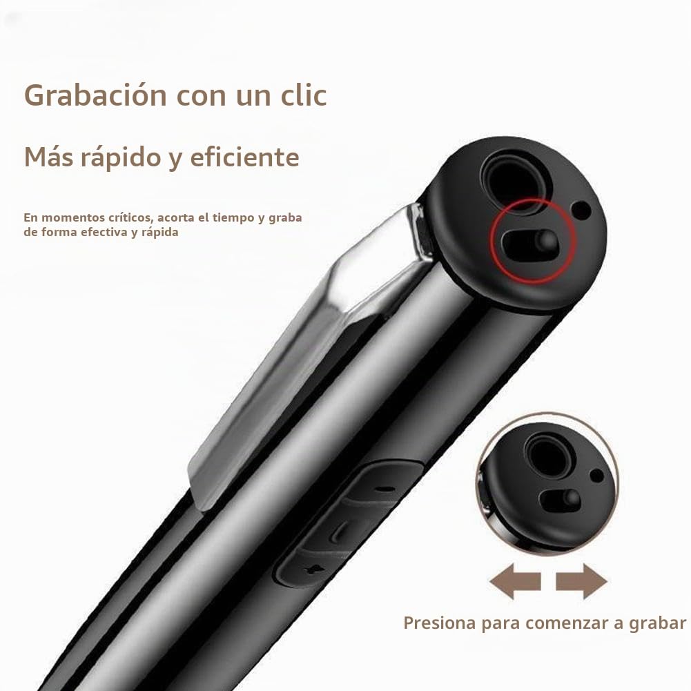 Grabadora digital controlada por voz con grabación de audio de sonido de 360° para reuniones, grabadora de voz de dictado HD 1 unidad y