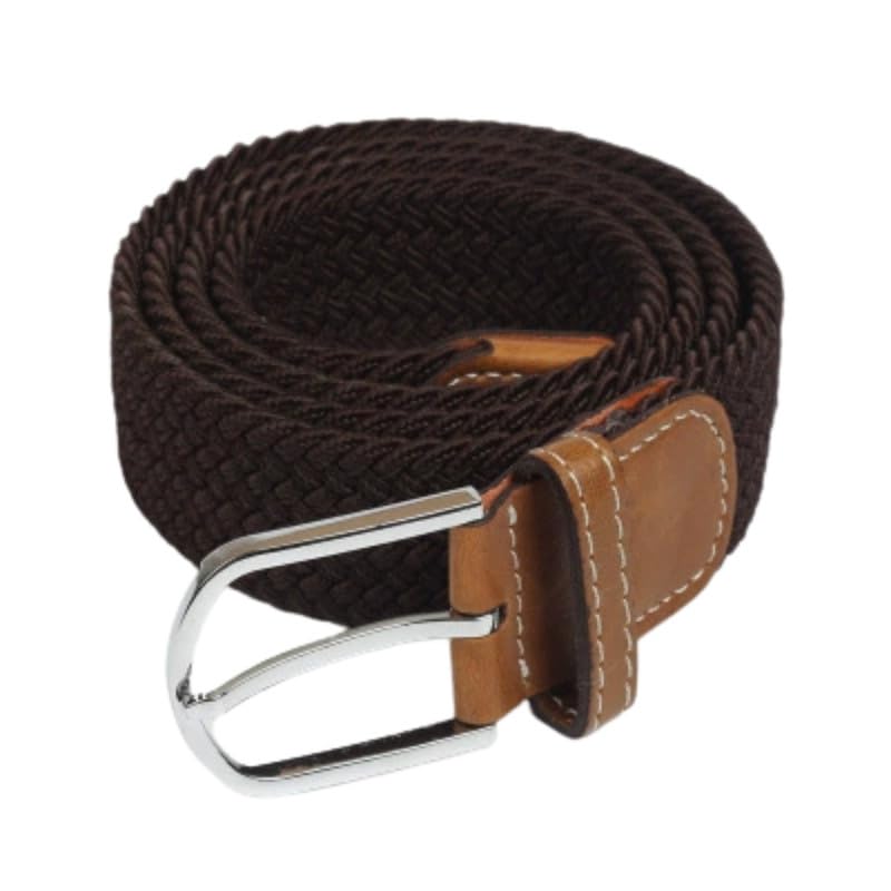 Braided Elastic Belt with Pin Buckle for Men and Women No-Hole Stretch Belt for Jeans-image-27