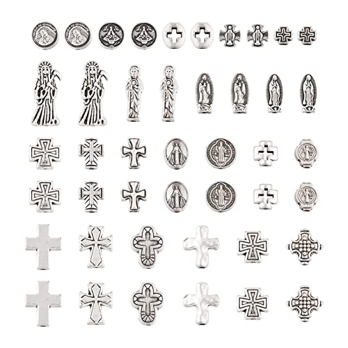 Confezione: un totale di 88 perline tibetane in lega in 22 stili, ognuna con 4 pezzi. Dimensioni approssimative: 6-18 x 3-21 x 5-3,5 mm, foro: 1,5-2 mm