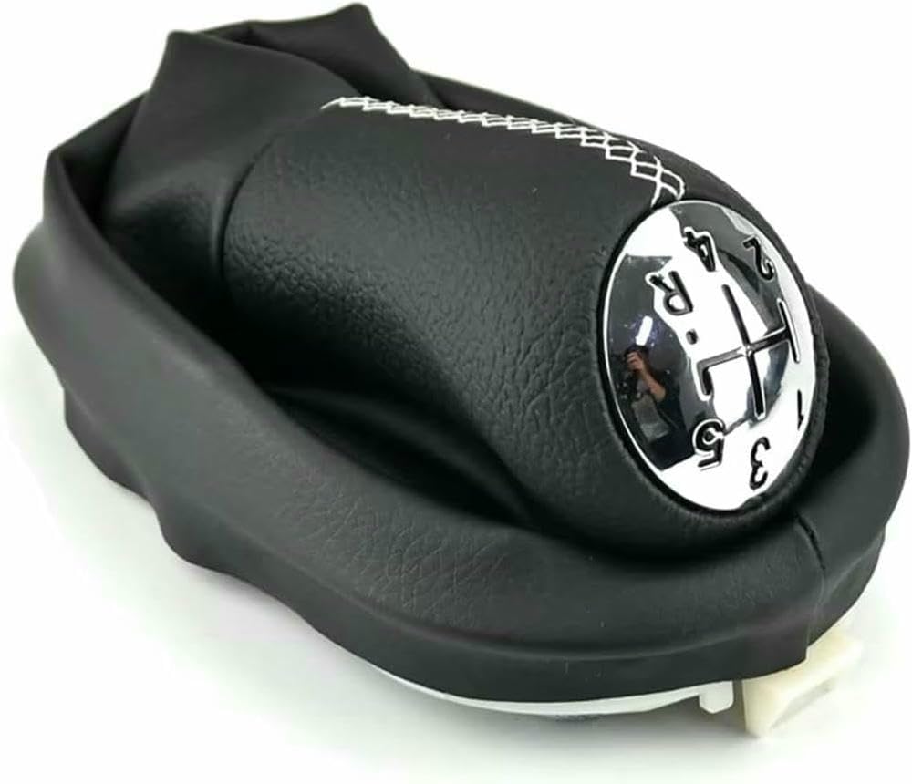 GZNBB Car Manual Gear Shift Knob Boot Cover Gaiter Lever Shifter Handle Stick, for Scenic II 2003-2006 for Clio III 2005-2009
