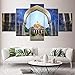 Produktbild GUDOJK Rahmen Leinwand Kunstwerke Dekor Er Ro Wand 5 Stücke   Tb Delhi Tb Landschaft Kunst Gemälde Poster Modular HD Druckt Bilder 30x40 30x60 30x80cm