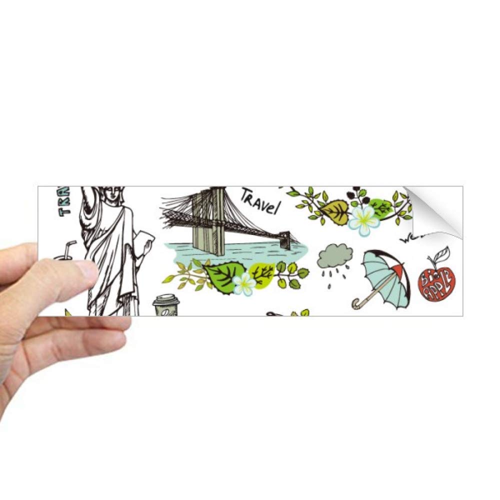 Sticker rectangulaire pour fenêtre motif graffiti America Liberty DIYthinker