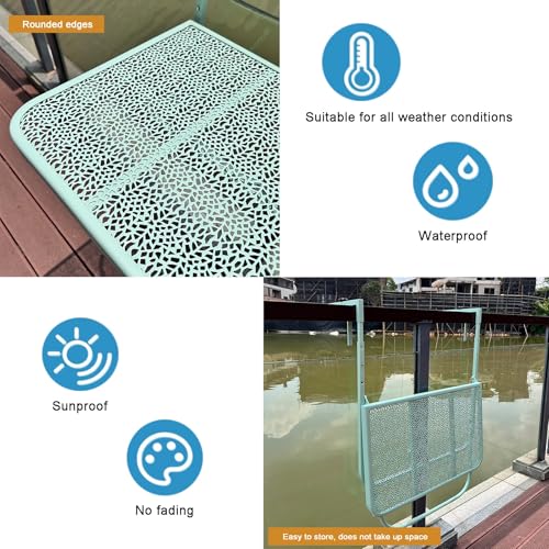 Support de balustrade de balcon pliable compact extérieur pour aménagement de terrasse