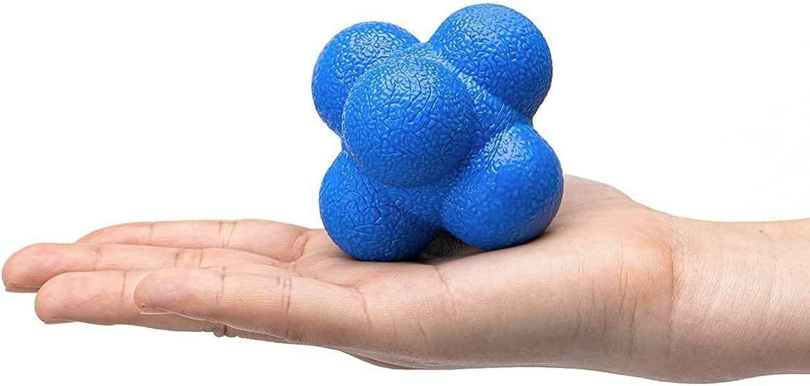 LCARNO Hexagonal Reaction Ball, Rubber Reaction Bounce Balls, Speed Reflex Training Reaction Ball (Standard, Pack of 1)-image-43