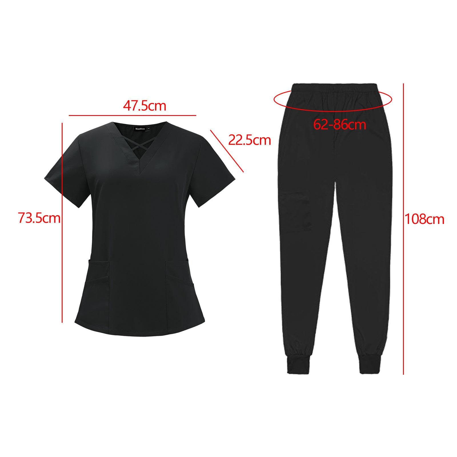 Damen Arbeitskleidungssets, Kasack Und Hose, Elastischer Bund, Weiche Krankenschwesteruniform, Arbeitskleidung für Die