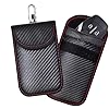 KAV Faraday Car Key Fob Protector Pouch Bag- Carbon Fiber Compact Signal Blocking Pouch for Car Key Wallets - RFID Blocking, Anti-Theft Protection (Pack of 3) #1