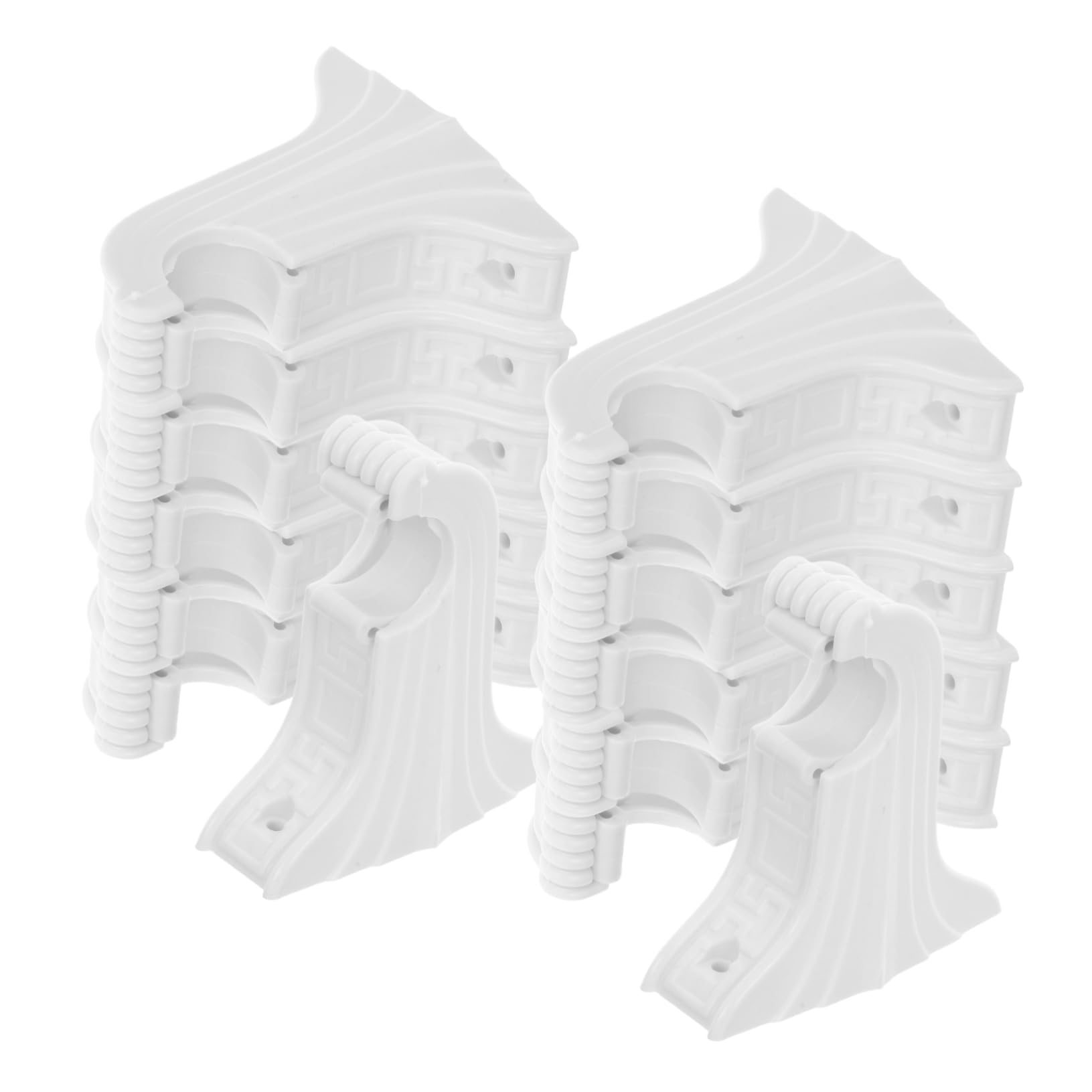 PRETYZOOM 12pcs Vintage Curtain Rod Support Brackets Sturdy Wall Mounted Drapery Holders for Rods Easy Installation for Elegant Design