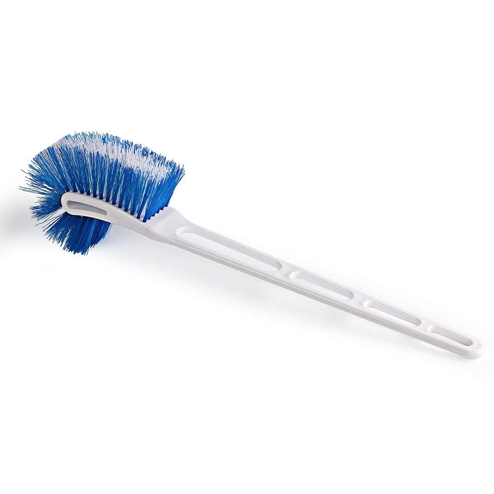 Plastic by Cello Eco Hockey Toilet Brush | Longer Handle Ergonomic Design | Angular Design to Reach All Corners |