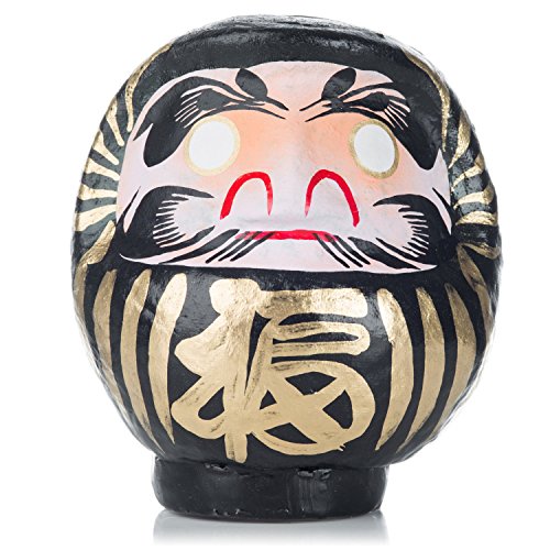 Negro Japonés Daruma Dios de la suerte