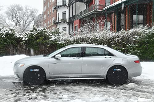 Image of Wheel Shield (Regular): Prevent Snow & Ice in Tires & Wheel Well. for Parked Vehicles in driveways, Street Parking & Snow plow Routes. Reduced Shoveling, Quicker Getaway. 2 Pack.