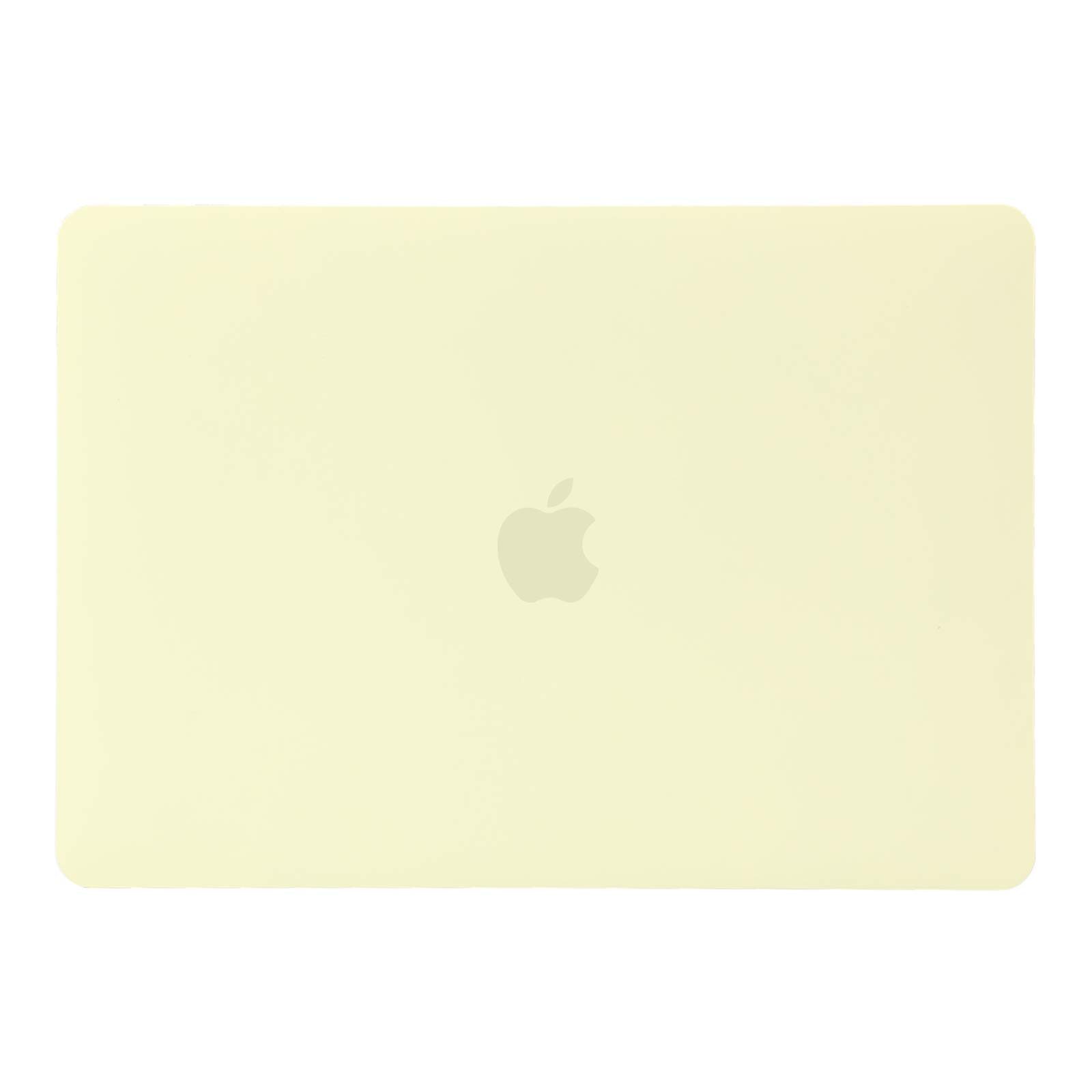 Se7enline compatible with MacBook Air 13 Inch Case 2024 2023 2022 2021 2020 2019 2018 Hard Shell Case Cover for Mac Air 13-Inch with Retina Touch ID A1932/A2337/A2179 & Keyboard Cover, Mellow Yellow — view 3