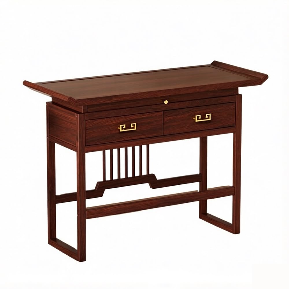 ZENY896V Mandir Solid Wood Altar Cabinet Worship Desk Zen Console shrine altar(Large)