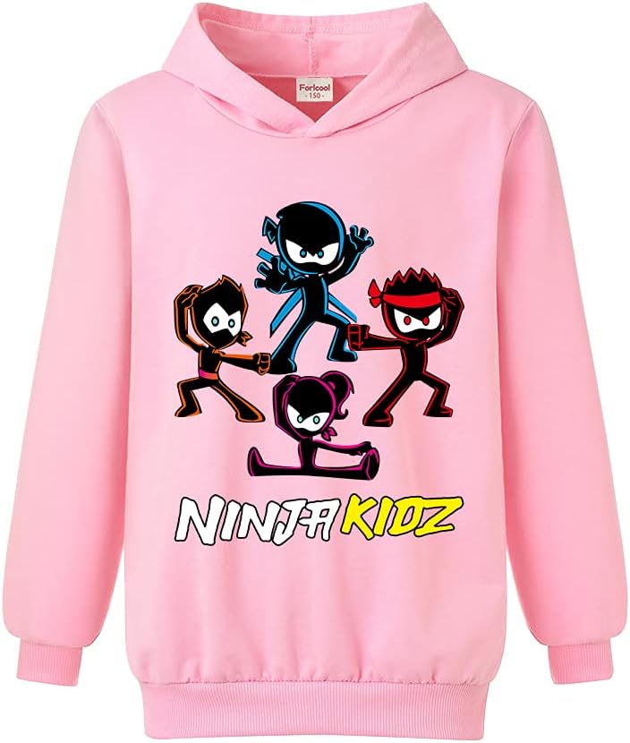 Ninja Boys Sports Hoodie Kids Top Girl Print Jumper