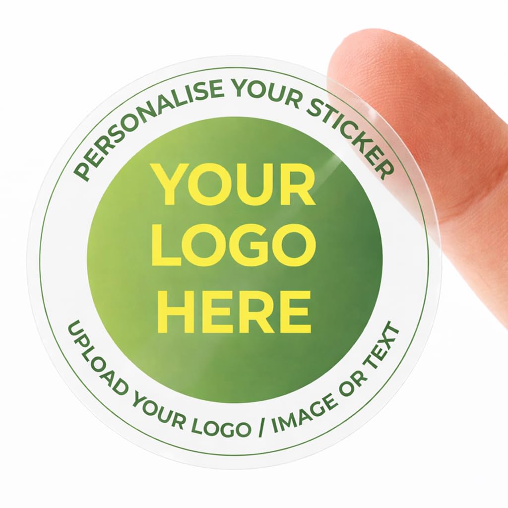 Custom Stickers Circle Personalised Business Stickers Custom Logo Stickers Personalised Any Photo, Logo Colour or Text