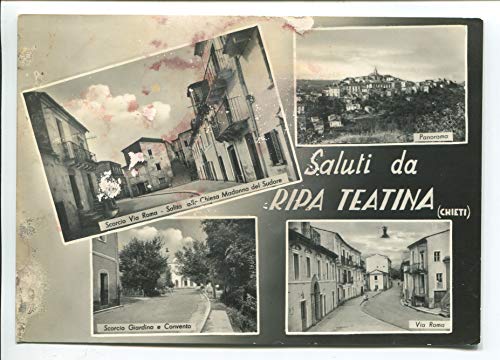 1960 Ripa Teatina Scorcio via Roma Convento Panorama TIMBRO Chieti DEST. Firenze FG B/N VG