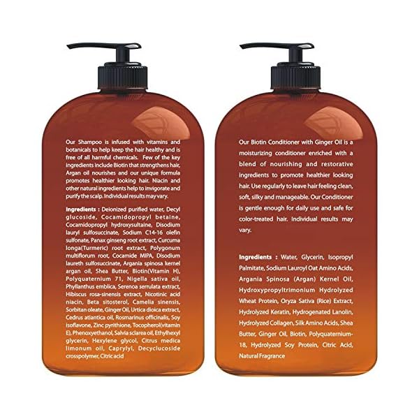 Hair-Growth-Shampoo-Conditioner-Set-An-Anti-Hair-Loss-Biotin-Shampoo-and-Conditioner-with-14-DHT-blockers-to-fight-Hair-Loss-For-Men-and-Women-All-Hair-types-Sulfate-Free-2-x-16-fl-oz First Botany, Hair Growth Shampoo Conditioner Set - An Anti Hair Loss Biotin Shampoo & Conditioner with DHT blockers to fight Hair Loss For Men & Women, All Hair types, Sulfate Free - 2 x 16 fl oz