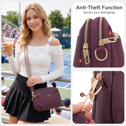 Image of Crossbody Bag for Women Vegan Leather Handbag Purse Anti Theft RFID