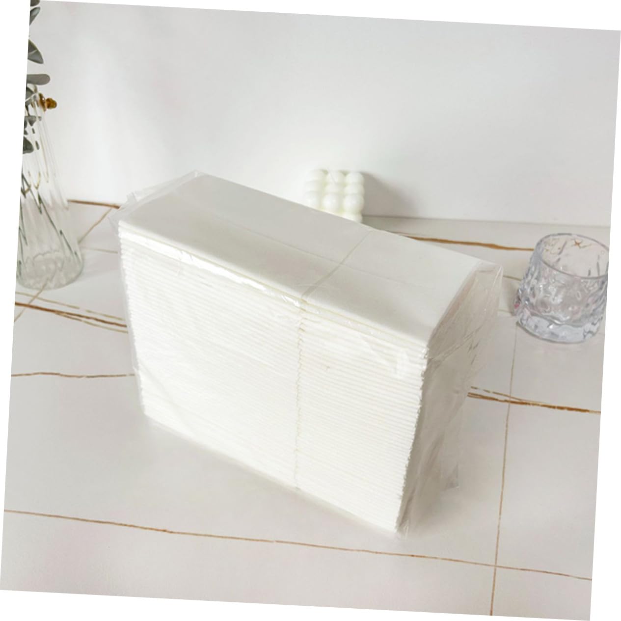 Servilletas Desechables 50 de Color Claro Diseño Grueso y Elegante, Material de Pulpa de Madera, Amigables la Piel para Boda y Cenas Ideales para Banquetes o Cenas