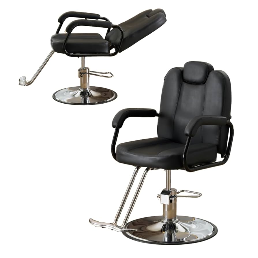黒 合成皮革 リクライニングチェア　シャンプーチェア 黒 合成皮革 リクライニングチェア シャンプーチェア Amazon
