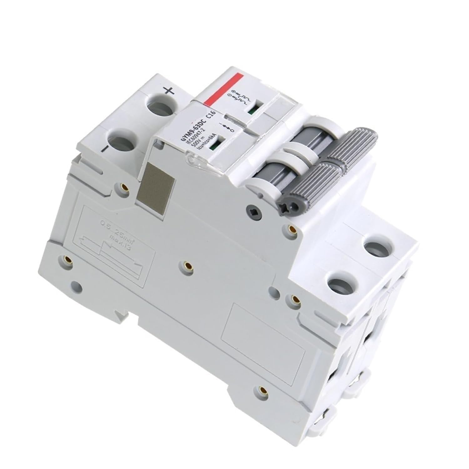 Interruttore magnetotermico DC DIN Rail 6KA 2P 500V Mini DC 6A 10A 16A 20A 25A 32A 40A 50A 63A 1 pz(6 Years)