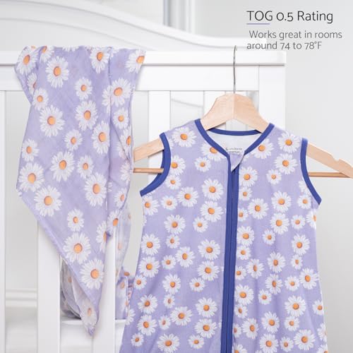Image of LollyBanks Sleep Sack, 100% Cotton Neutral Baby Sacks, 0.5 TOG Sleep Sacks Lightweight with 2-Way Zipper