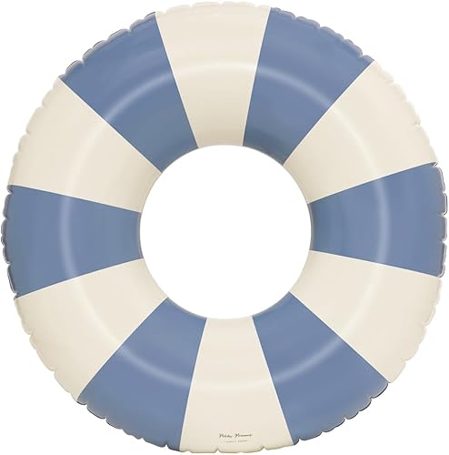 Miniatura 14 de Petites Pommes Flotadores de piscina para niños pequeños – Tubo interior duradero, estampado a mano, diseño clásico a rayas, costuras suaves y Rosa