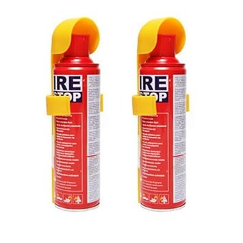 Fire Stop Car and Home Fire Extinguisher (Pack of 2) - VariEx, with Mounting Bracket for Home, Kitchen, Car, Grills, EV - Small Portable Preventive Solution for A, B, C, K Fires.