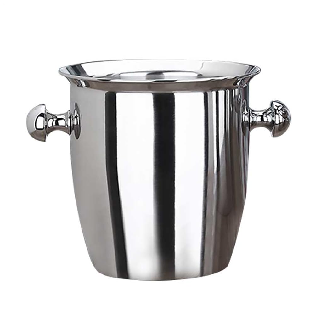 Cubo de hielo para vino - Recipiente de hielo de doble pared de acero | inoxidable - Enfriador de bebidas para , accesorios de bar, hotel, restaurante, hogar