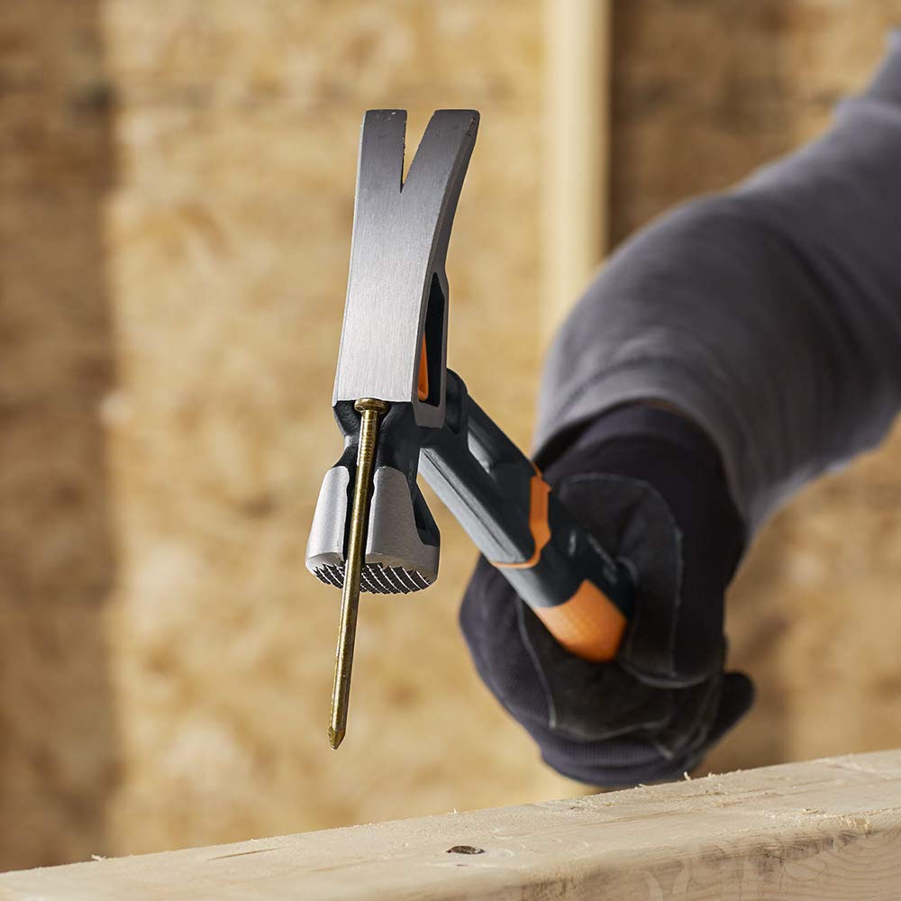 Fiskars Isocore 623,7 gram milled-face framing Hammer, 40,6 cm