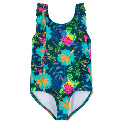 Image of SwimZip Girls' Ruffle One-Piece Swimsuit with UPF 50+ Sun Protection