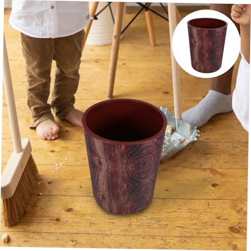 Amosfun Mülleimer Mit Holzmaserung Großer Abfalleimer Für Küche Badezimmer Büro Wohnzimmer Langlebiges Einfache Reinigung Und Nutzung – Bild 8