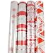 JAM Paper® Premium Wrapping Paper Christmas Design Set - 180 sq ft. - Classic Christmas - 4/pack