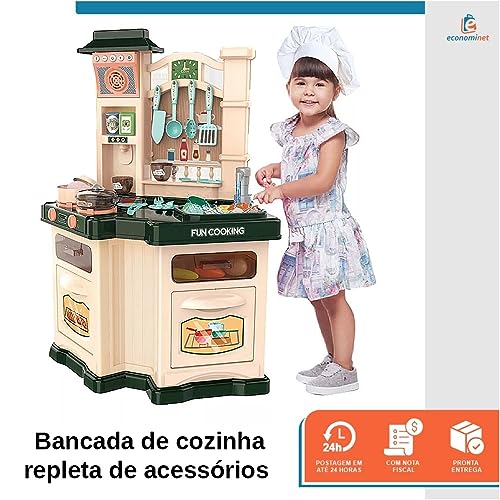 Brinquedo Chef Cozinha Kit Completo Grande Fogão Vapor Forno