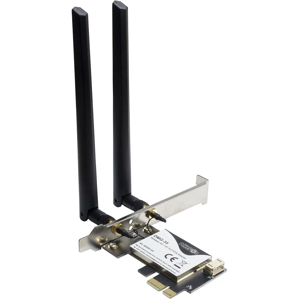 Inter-Tech DMG-35 Wi-Fi6 + BT5.0 2in1 PCIe Adapter