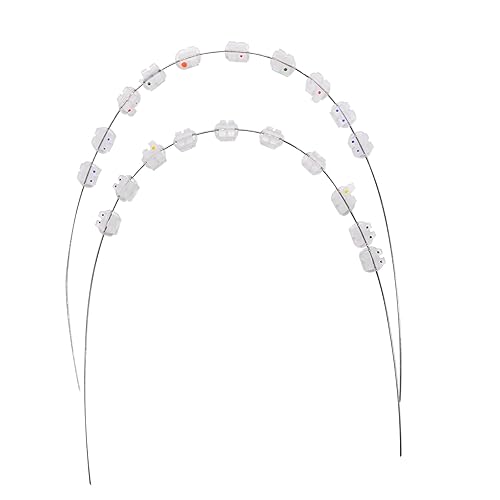 Miniatura 2 de Angzhili 1 paquete de decoración temporal de dientes con cables de metal, soporte de metal y ligaduras de ortodoncia, accesorios de práctica para