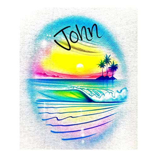 Dream of Paradise, Airbrushed & Personalized with Name T Shirt3