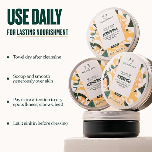 Image of The Body Shop Body Butter | 96hr Nourishing Moisture for Dry Skin | Non-Greasy with Shea Butter for Smoother Softer Skin, Vegan, 200 ml / 6.4 oz