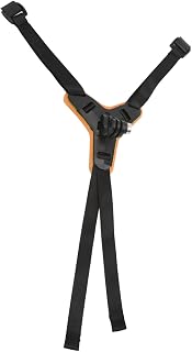 SALALIS Helmet Chin Strap Mount, Universal Adjustable Prevent Slip Hands Free Motorcycle Chin Holder for Sports Camera(Orange)