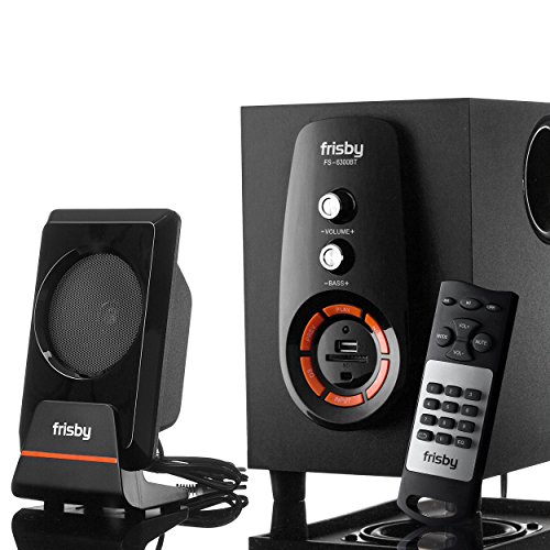 Frisby FS-6300BT Bluetooth Wireless 2.1 CH Subwoofer Speaker Media System with Remote Control