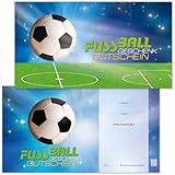 GESCHENKGUTSCHEINcom - 25 Blanko Geschenkgutscheine - Formular mit Motiv für Sportartikelhandel Fußballer Fußball SP1226-25-V1